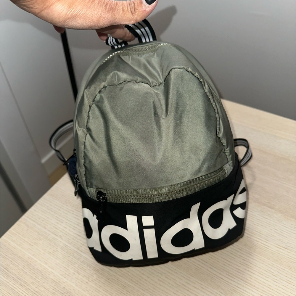 Adidas 2 Tone Mini backpack in Olive/Black
